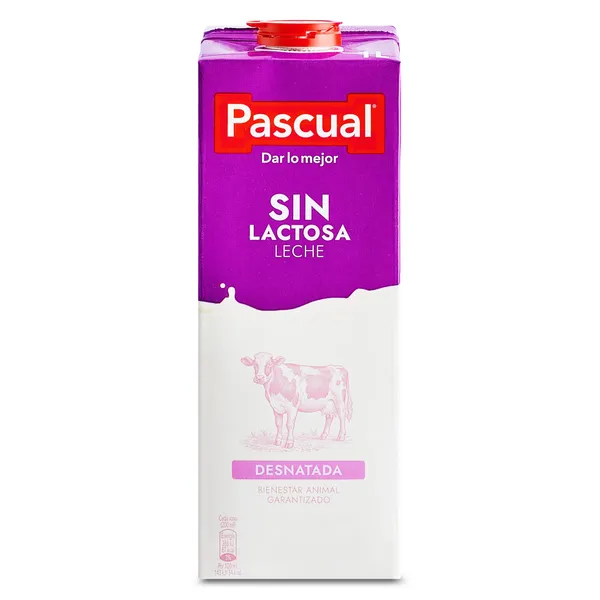 Leche desnatada sin lactosa Pascual 1 L 2