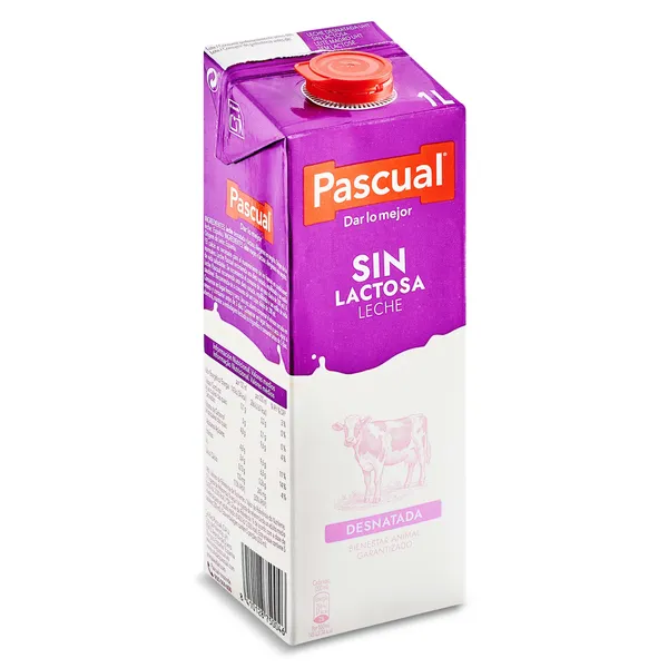 Leche desnatada sin lactosa Pascual 1 L 3