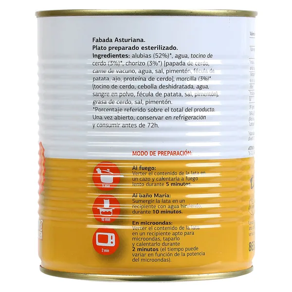 Fabada asturiana Al Punto Dia 865 g 2