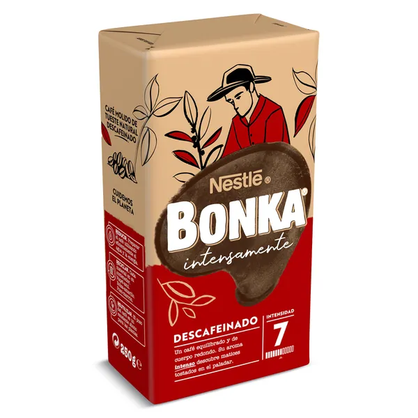 Café molido descafeinado Bonka paquete 250 g