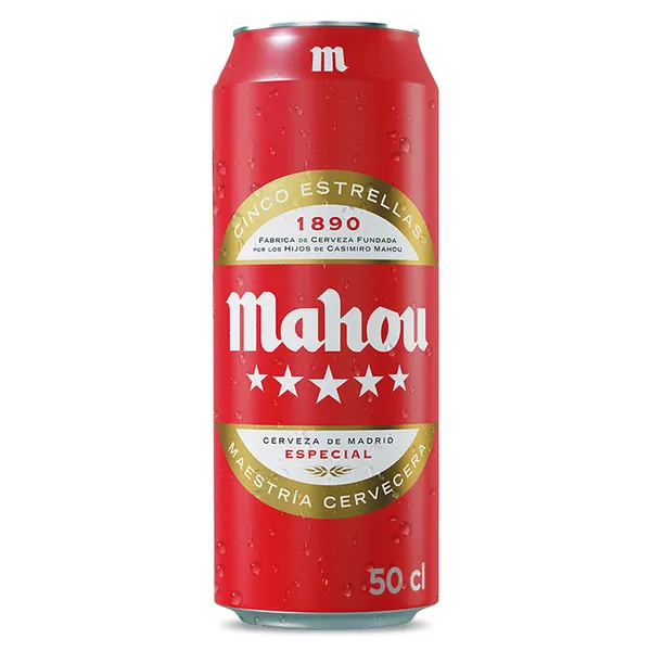 Cerveza Mahou 5 Estrellas 50 cl 2