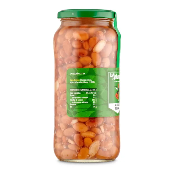 Alubias pintas cocidas Legumbres La Asturiana frasco 400 g 3