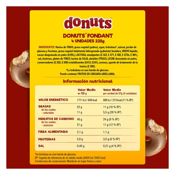 Berlinas fondant Donuts bandeja 4 unidades 228 g 4