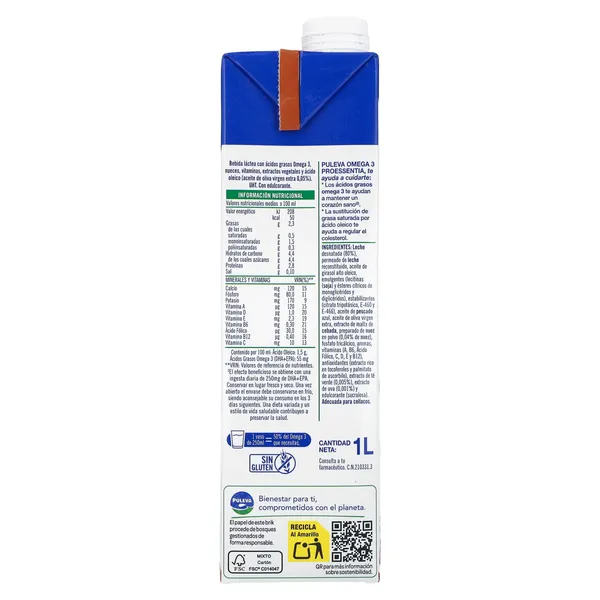 Bebida láctea omega 3 con nueces Puleva 1 L 5
