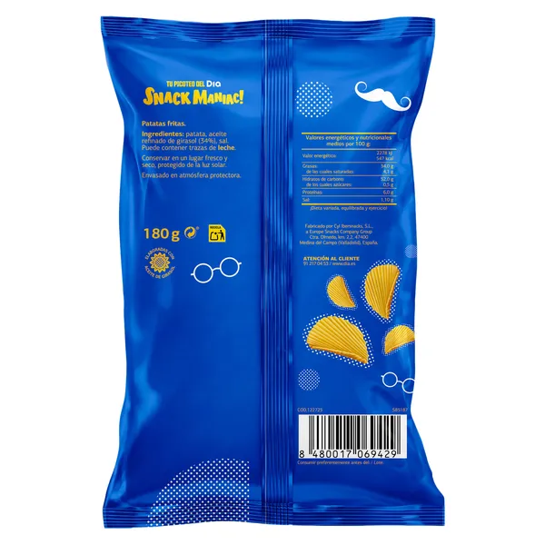 Patatas fritas onduladas Dia Snack Maniac 180 g 3