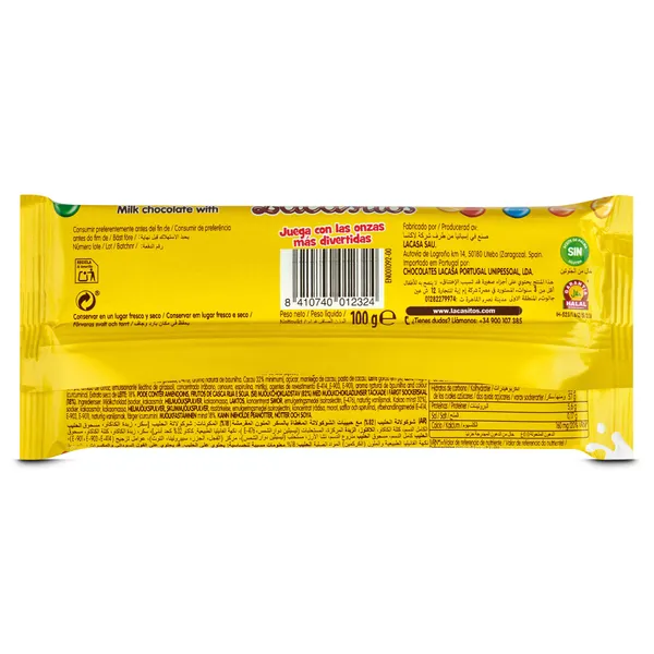 Chocolate con leche relleno de lacasitos Lacasitos 100 g 3