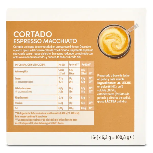 Cápsulas de café cortado Dolce Gusto 16 unidades 2