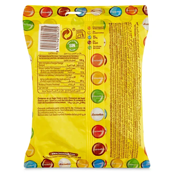 Grageas de chocolate con leche Lacasitos bolsa 80 g 2