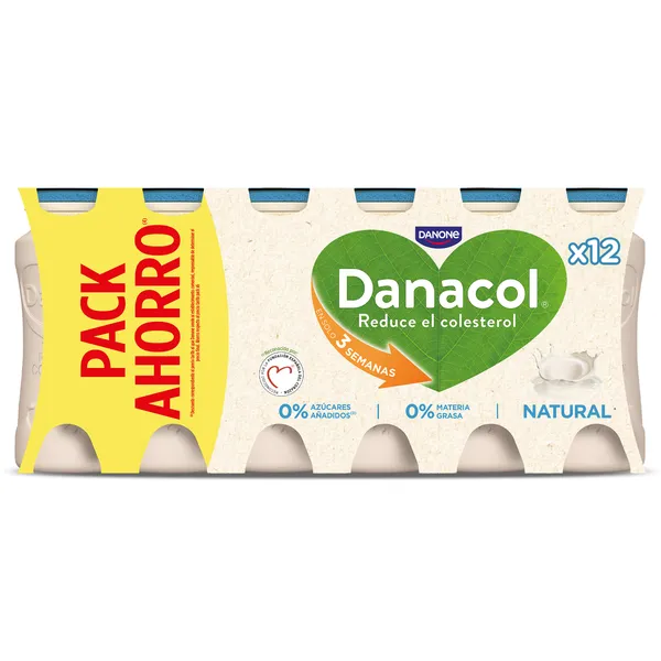 Bebida láctea natural 0% azúcares añadidos Danacol pack 12 x 100 g 2
