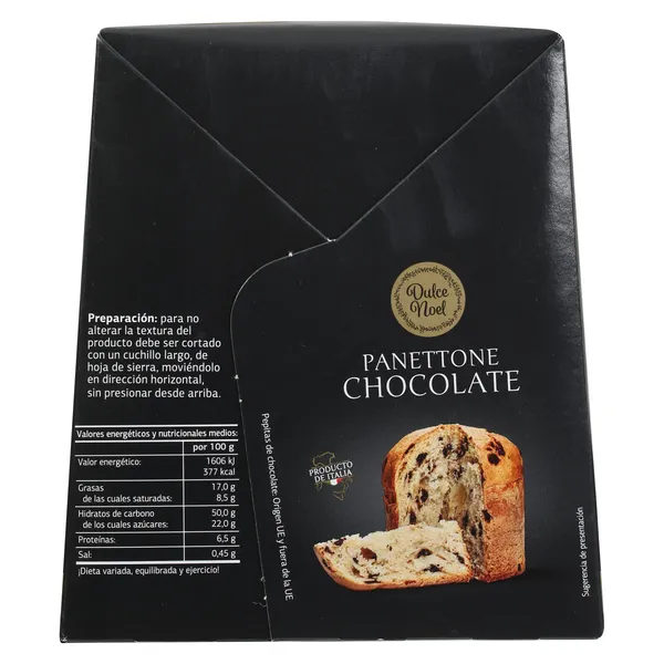 Panettone de chocolate Dulce Noel Dia caja 500 g 3