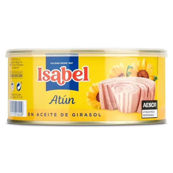 Atún en aceite de girasol Isabel 600 g