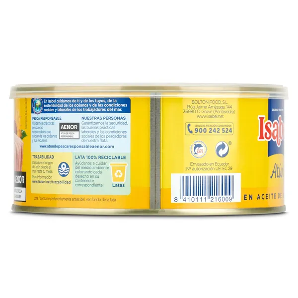 Atún en aceite de girasol Isabel 600 g 3
