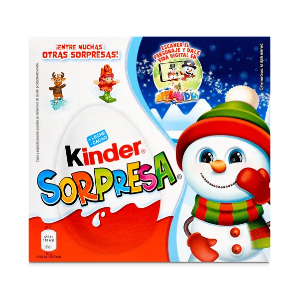 Huevos de chocolate con sorpresa Kinder estuche 126 g 2