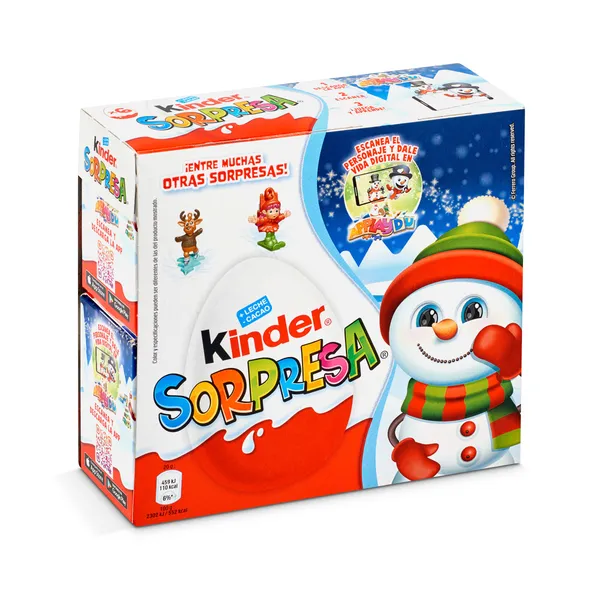 Huevos de chocolate con sorpresa Kinder estuche 126 g