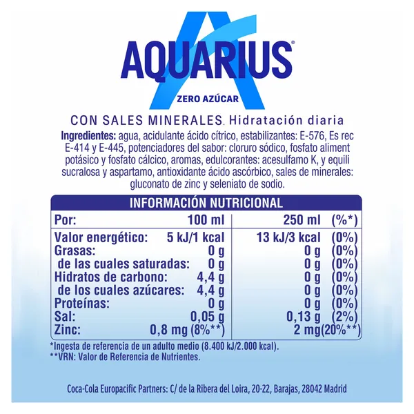 Aquarius de limón zero 1,5 L 3