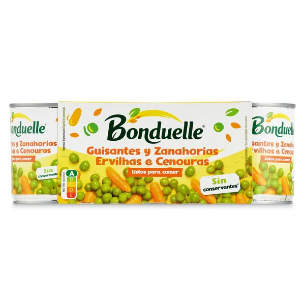 Guisantes y zanahorias Bonduelle 3 x 130 g 2