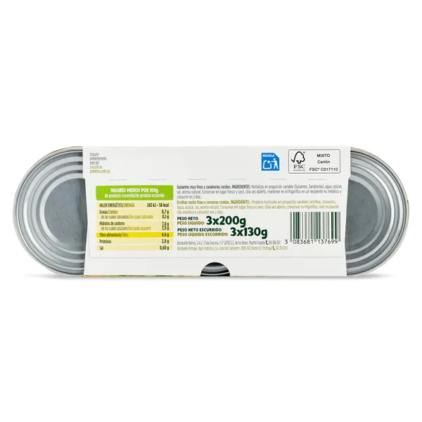 Guisantes y zanahorias Bonduelle 3 x 130 g 4