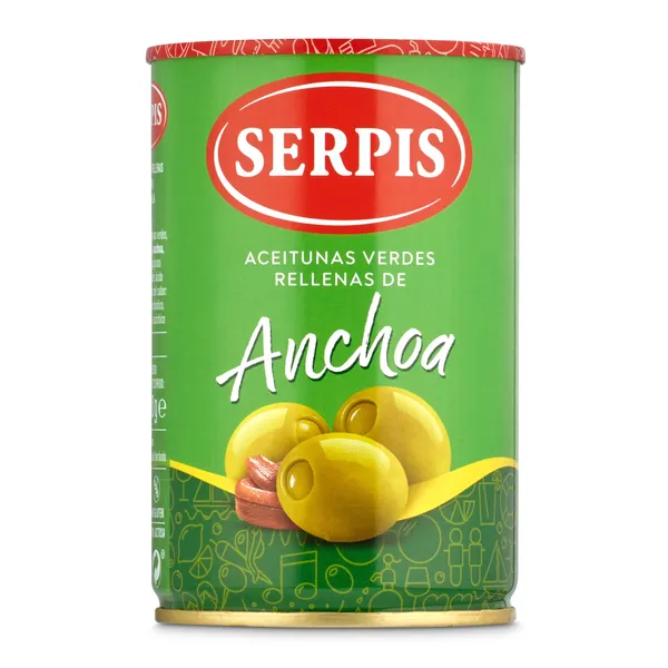 Aceitunas rellenas de anchoa Serpis 130 g 2