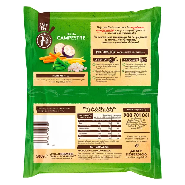 Salteado receta campestre Findus 500 g 2