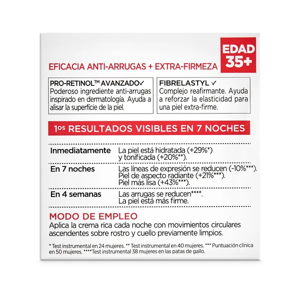 Crema de noche antiarrugas + firmeza L'Oréal frasco 50 ml 3