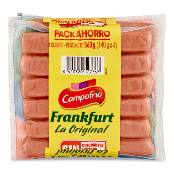 Salchichas cocidas Frankfurt Campofrío 4 x 140 g 3