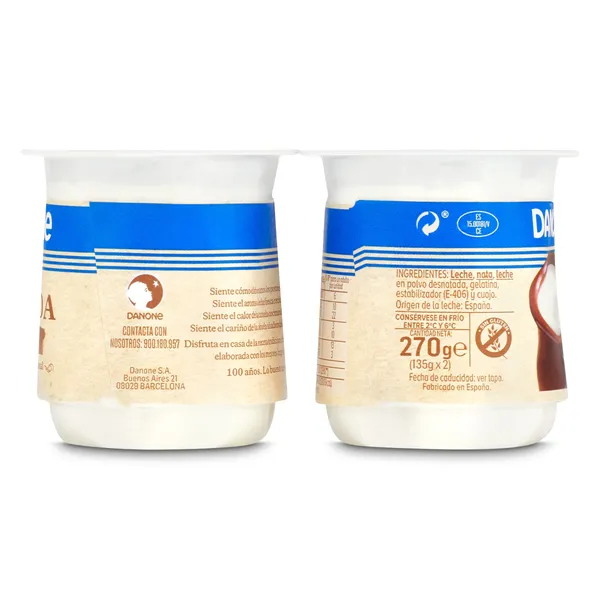 Cuajada sin azúcar Danone pack 2 x 135 g 4