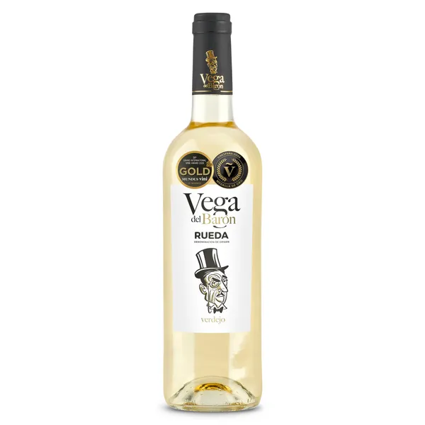 Vino blanco verdejo D.O. Rueda Vega del Báron botella 75 cl
