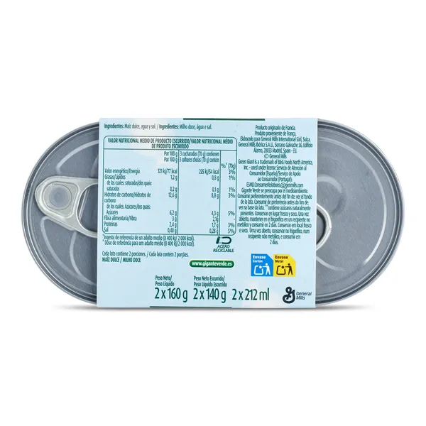 Maíz clásico Gigante Verde 2 x 140 g 3
