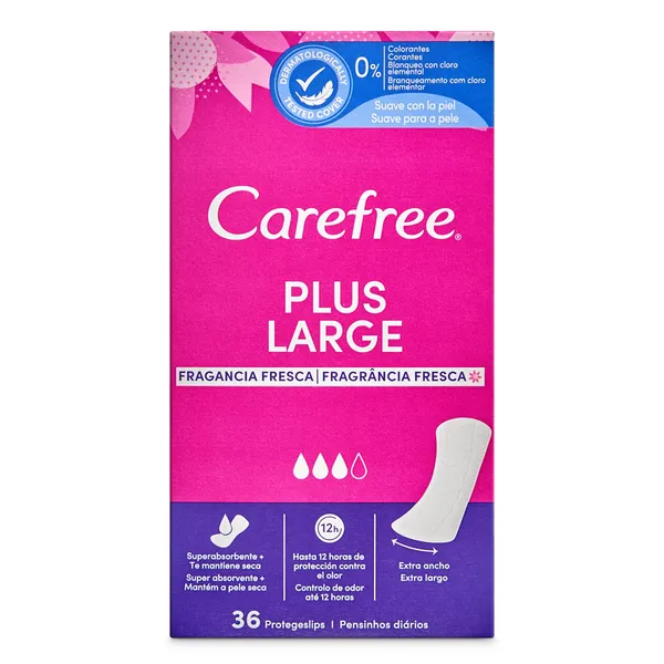 Protegeslips maxi fresh Carefree caja 36 unidades 2