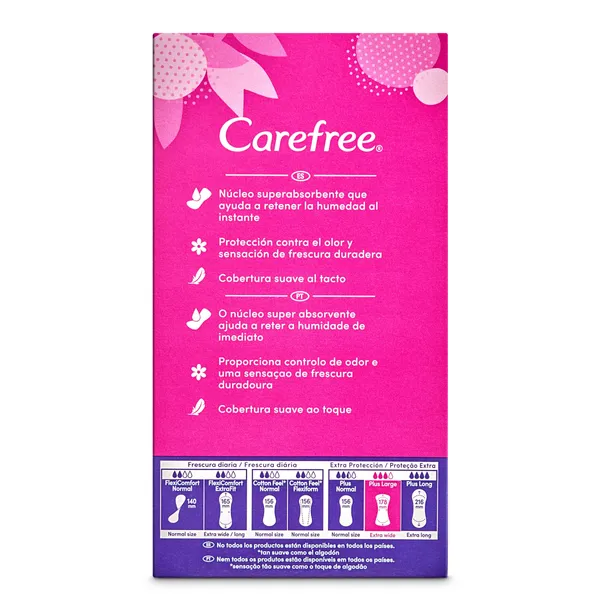 Protegeslips maxi fresh Carefree caja 36 unidades 4