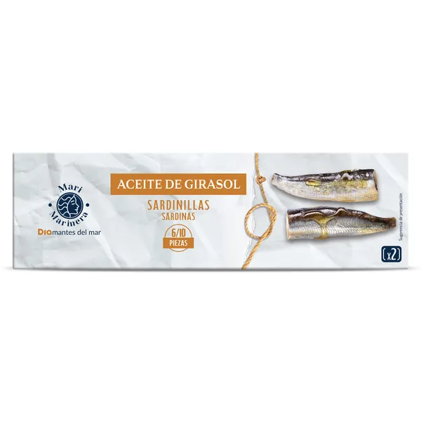 Sardinillas en aceite de girasol Dia Mari Marinera lata 2 x 65 g 2