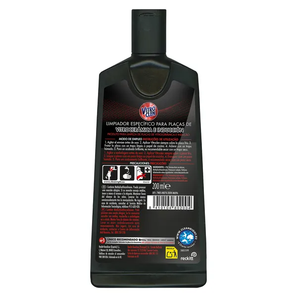 Limpiador de vitrocerámica en gel Vitroclen 200 ml 3