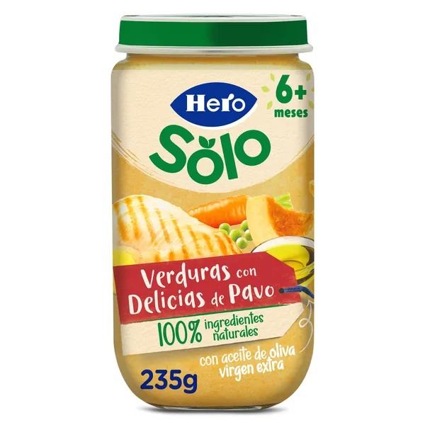 Puré de verduritas con delicias de pavo Hero 235 g 2