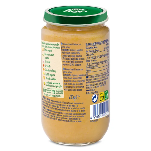 Puré de verduritas con delicias de pavo Hero 235 g 3