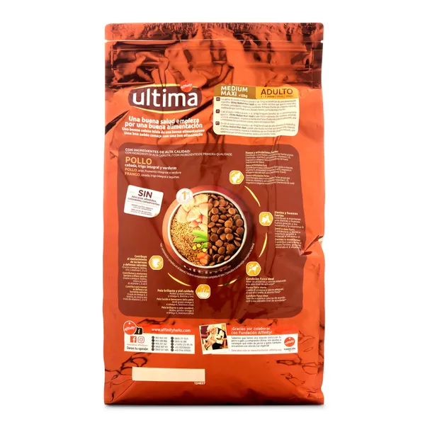 Alimento para perros adultos con pollo y arroz Ultima bolsa 3 Kg 5
