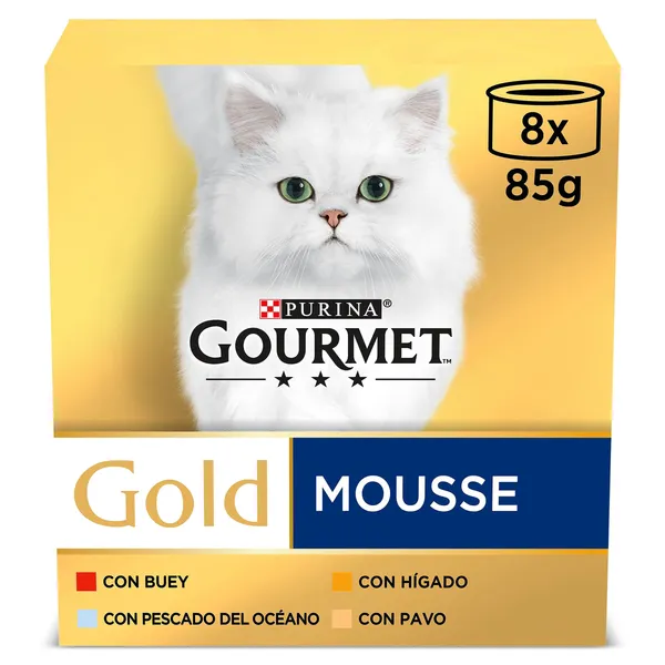 Mousse para gatos mix Gourmet 8 x 85 g 2
