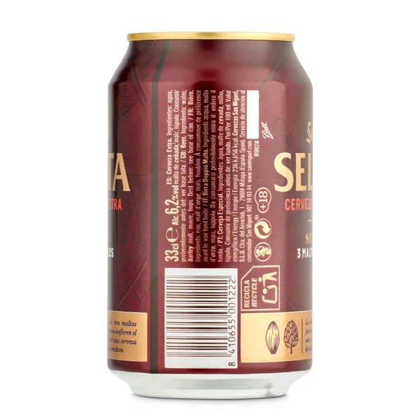 Cerveza extra San Miguel Selecta lata 33 cl 2