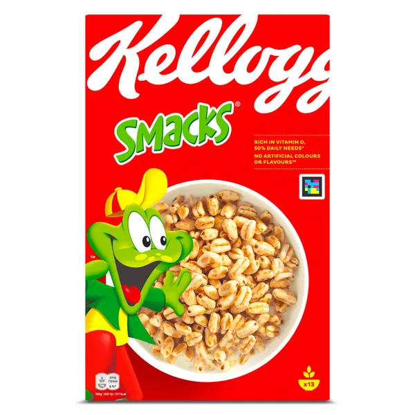 Cereales de trigo inflado con miel Kellogg's Smacks caja 400 g 2