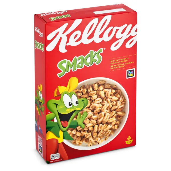 Cereales de trigo inflado con miel Kellogg's Smacks caja 400 g 3