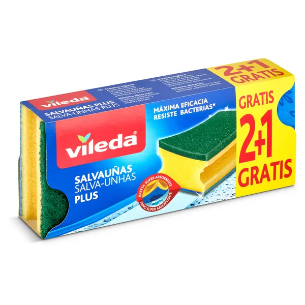 Estropajo salvauñas duplo Vileda 3 unidades