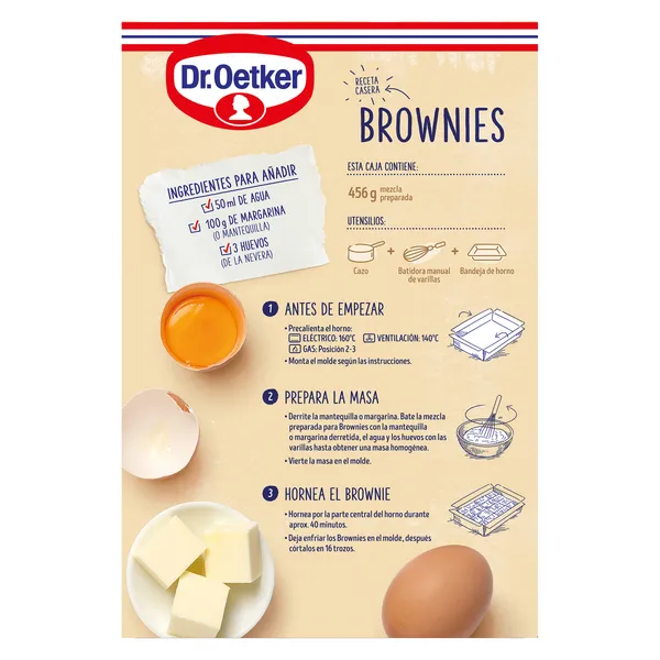 Preparado para brownies Dr. Oetker caja 456 g 3