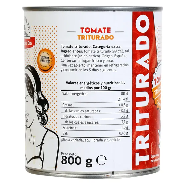 Tomate triturado Dia Vegecampo 800 g 4