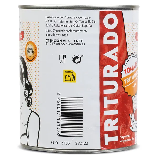 Tomate triturado Dia Vegecampo 800 g 5