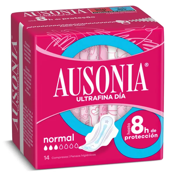 Compresas normal con alas Ausonia bolsa 14 unidades