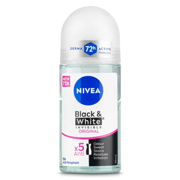 Desodorante roll-on invisible black & white Nivea 50 ml 2