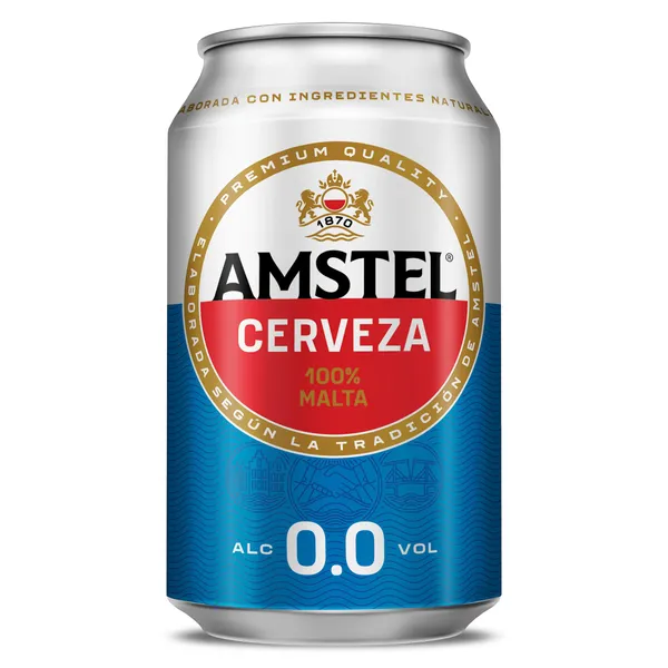 Cerveza 0,0% alcohol Amstel lata 33 cl