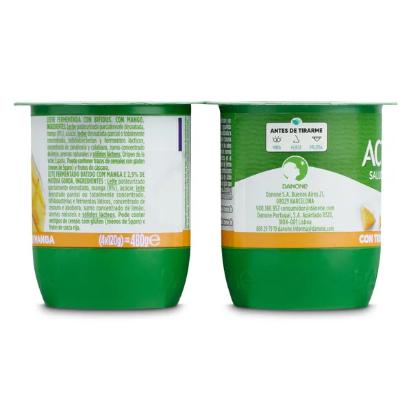 Bífidus con mango Activia pack 4 x 120 g 3