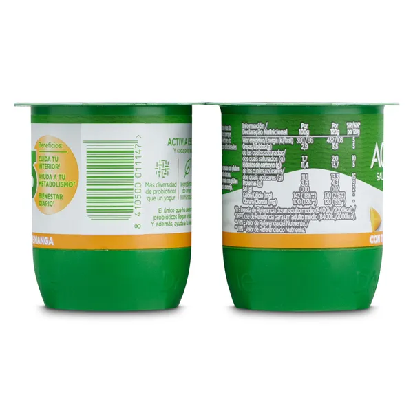 Bífidus con mango Activia pack 4 x 120 g 4