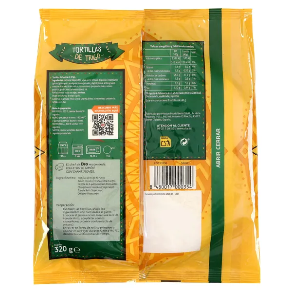 Tortillas de trigo Dia Al Punto 320 g 3