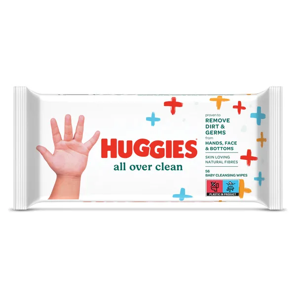 Toallitas para bebés de fibra natural Huggies All Over Clean 56 unidades 2